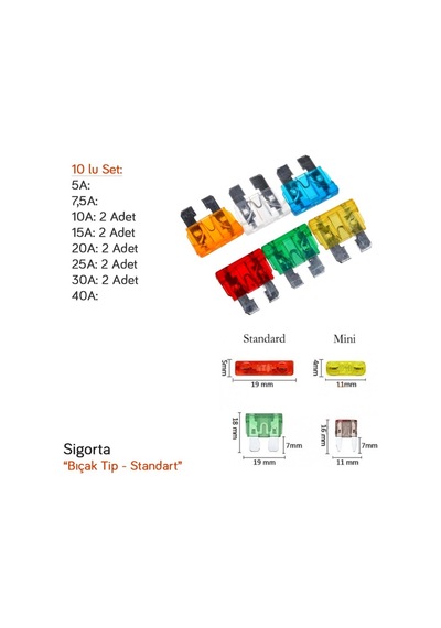 Carub Bıçak Sigorta 10 Lu Set Br4611703