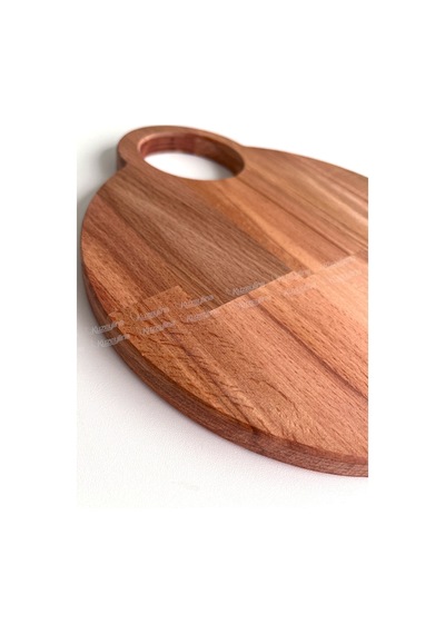 Ahşap Kesme Tahtası Sunumluk Doğal Kayın Ağacı 30x26 Cm - Kl-akt521a Ahşap
