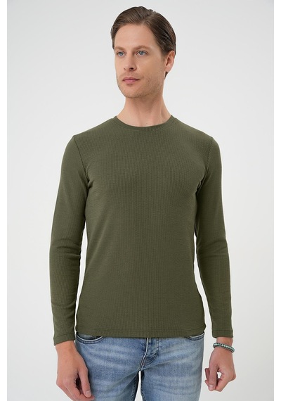 Efor Ts 887 Slim Fit Haki T-shirt Haki