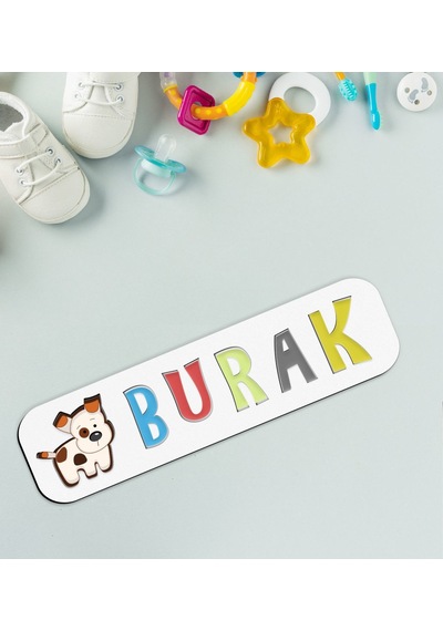 Bk Toys Çocuklara Özel İsimli Figürlü Ahşap Eğitici Yapboz Puzzle-18
