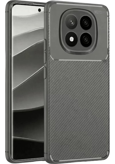 Newface Xiaomi Redmi Note 14 Pro Plus Kılıf Auto Focus Karbon Kapak - Gri