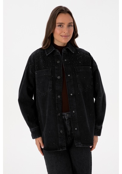 U.s. Polo Assn. Kadın Siyah Gömlek Jean 50309856-dn0027 Black
