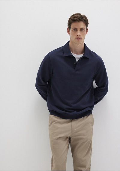 Mavi - Polo Yaka Lacivert Sweatshirt 0s10420-82318 Lacivert