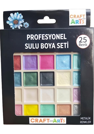 Craft And Arts Profesyonel Sulu Boya Seti 25 Renk Metalik 51013862