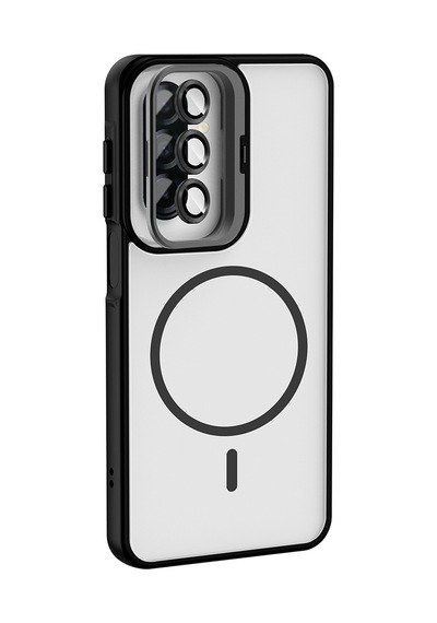 Zore Galaxy Uyumlu A17 Kılıf Standlı Ve Kamera Lens Hediyeli Ogaa Etro Kapak - Gri