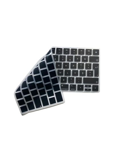 Apple Magic Keyboard 2 A1644 Uyumlu Klavye Koruyucu Türkçe F Dizilim Daktilo Tipi Silikon Kaplama Uk Iso Ters L Enter Ultra İnce Kaymaz Toz Ve Sıvı Koruma Keyboard Cover Siyah 19778005