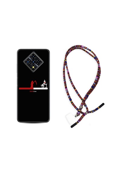 Infinix Zero 8 Kılıf Rasta Boyun Askılı Dead Line 1662
