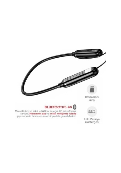 430 Saat Dinleme Süresi Olan Boyundan Askılı Bluetooth Kulaklık Uzun Süre Performans