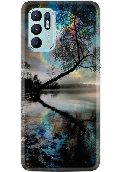 Oppo Reno 6 Kılıf Resimli Desenli Silikon Platinium Series Dream World 1839