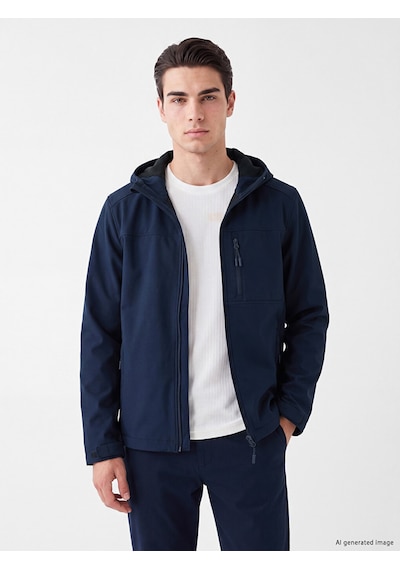 Lcwaıkıkı Classic Lacivert Regular Fit Kapüşonlu Erkek Ceket