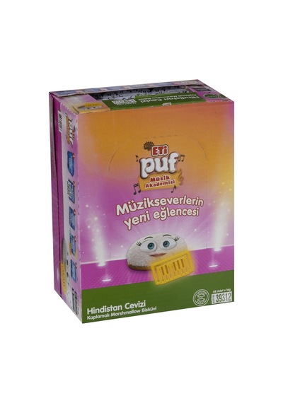 Eti Puf Kek 16 G 48'li Paket - Rengarenk Granüllü Marshmallowlu Bisküvi 4'li Avantaj Paketi - 4 Tarı