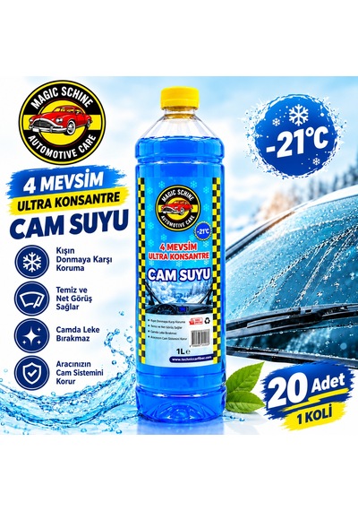 20'li Cam Suyu Antifrizli Şampuanlı 1 Litre
