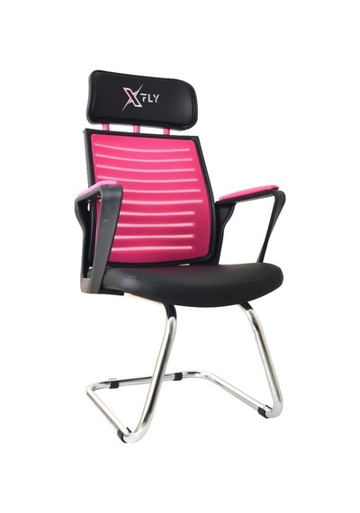 Xfly Metal Ayaklı Oyuncu Koltuğu - Pembe File - 2400J0545
