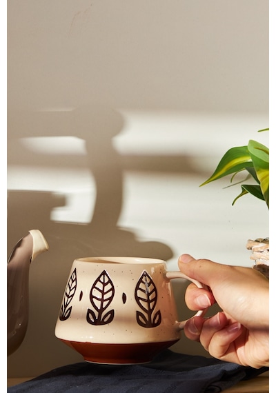 Emsan Ethnic Grass Kupa 480 ML Kahve