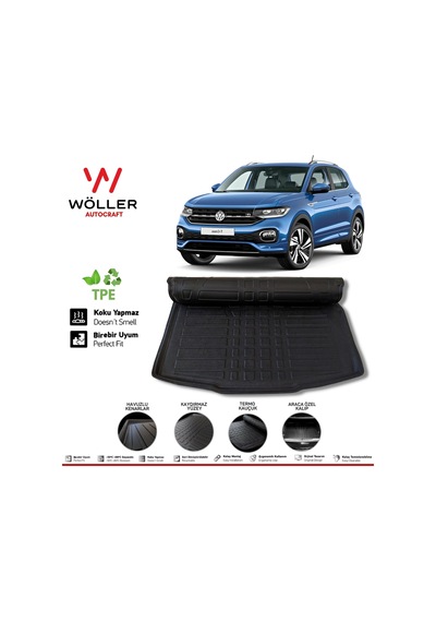Vw T Cross Bagaj Havuzu 2022 Sonrası 3D Wöller Ultraflex Esnek
