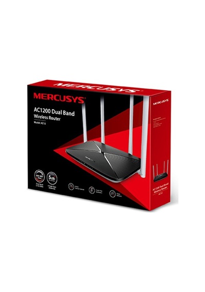 Mercusys Ac12 Ac1200 867mbps/5ghz/300mbps/2.4ghz Dual Band Kablosuz Router