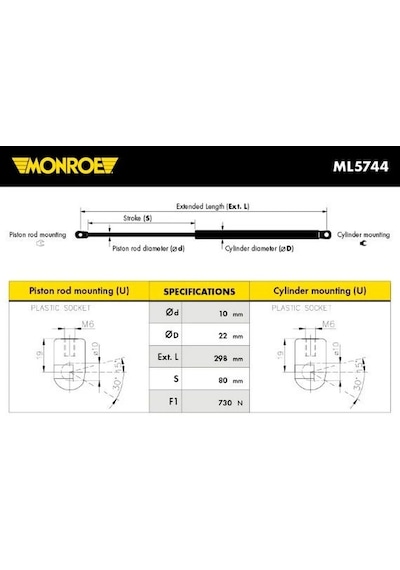 Audi A6 2004-2011 Volkswagen Bagaj Amortisörü Adet Oem No:4f5827552