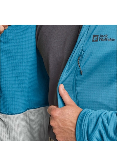 Jack Wolfskin Kolbenberg Hooded Fz Erkek Mavi Polar Ceket 8026