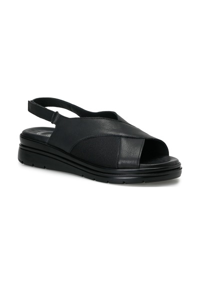 Polaris 105915.z Siyah Kadın Düz Sandalet 000000000102719447