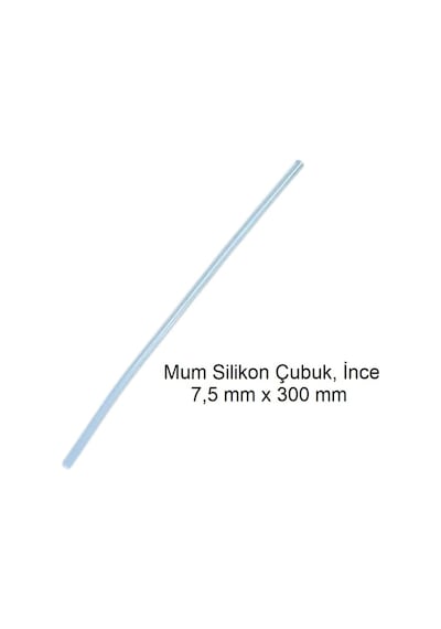 Silikon Mum Çubuk, İnce 7,5 X 300 Mm 5 Adet