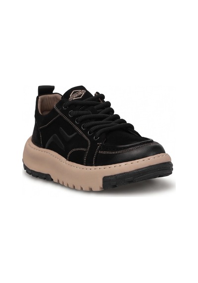 Guja 26blg552 Erkek Hakiki Nubuk Deri Klasik Sneaker Siyah