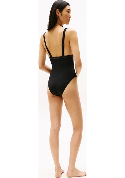 Tommy Hilfiger Plunge One Pıece Rp Ext Kadın Mayo Uw0uw05845bds Siyah