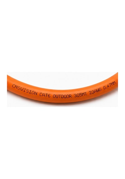 Cat6 305 Metre Dış Ortam 0,47mm Çift Ceketli Çift Katman Outdoor Cat6 Kablo 305mt Kutu