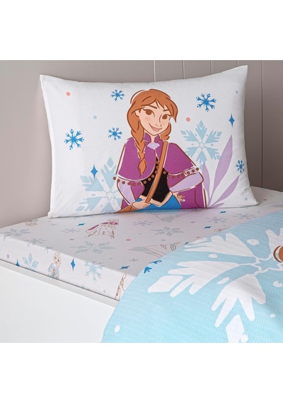 Disney Frozen Family Standart Pamuk Nevresim Takımı, Mavi, Tek Kişilik Çok renkli