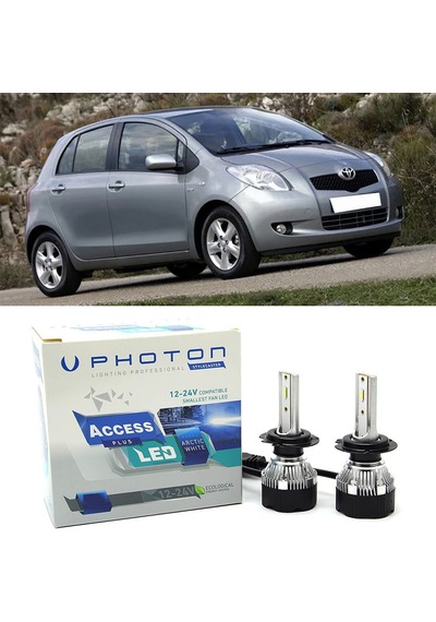 Toyora Yaris Led Xenon Uzun+kısa Far Ampulü H4 Access Yeni Seri Beyaz 2005-2013
