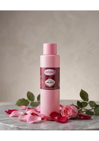 Seruse Gıdaya Eklenebilir İçilebilir Gıdaya Uygun Gül Aromalı Gül Suyu 400 ML