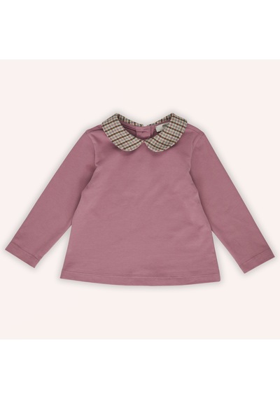 Panço Kız Çocuk Bebe Yakalı T-shirt Gül Kurusu 2421gb05009-4974 001