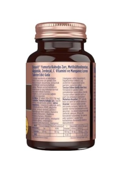 Dynavit Eggshell Membrane 30 Tablet-yumurta Kabuğu Zarı,msm,vitamin C,akgünlük Ve Zerdeçal Ekstresi,manganez