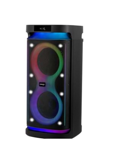 Ceremony Audio Cm-208 Taşınabilir Bluetooth Parti Hoparlör 2x8 Inç Woofer 400watt Tws Disco Lights