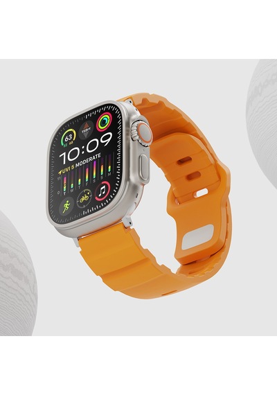 Apple Uyumlu Watch  Seri 10-11 42mm Kordon 1/2/3/4/5/6/se/7/8/9 38-40-41mm Kd-143 Silikon Kordon