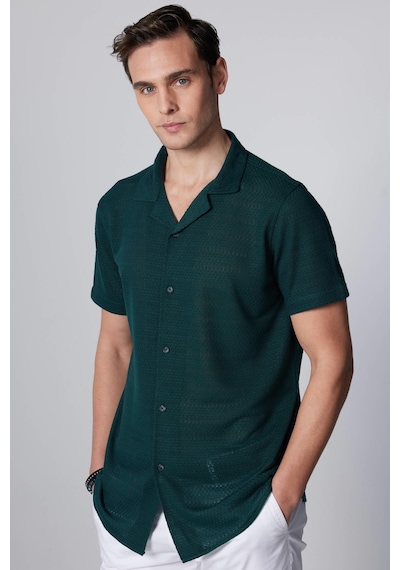 Tudors Slim Fit Kısa Kollu Dar Kesim Apaj Yaka Örme Kumaş Yazlık Petrol Erkek Gömlek-31155-petrol Petrol Tudors Slim Fit Kısa Kollu Dar Kesim Apaj Yaka Örme Kumaş Yazlık Petrol Erkek Gömlek-31155-petrol Petrol