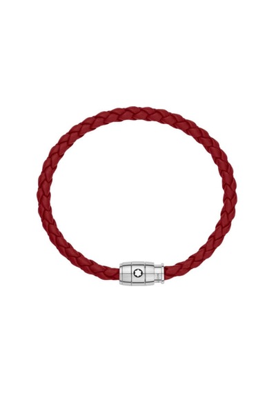Montblanc Meisterstück Steel 3-ring Kızıl Deri Bileklik 134065 Kırmızı