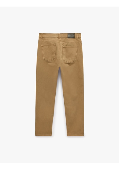Koton Normal Bel Cepli Pamuklu Tapered Fit Jean Pantolon - Joe Jean Kahverengi 6sam40418nd Kahve Koton Normal Bel Cepli Pamuklu Tapered Fit Jean Pantolon - Joe Jean Kahverengi 6sam40418nd Kahve