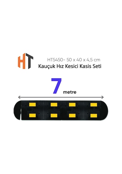 Kauçuk Hız Kesici Kasis Seti -2 Bantlı Eko - 7 Metre