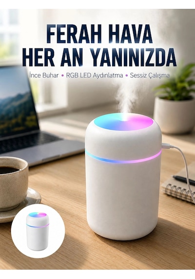 Mey İthalat Hava Nemlendirici Buhar Makinesi Led Işıklı Usb Dekoratif Nemlendirici Yeni Nesil