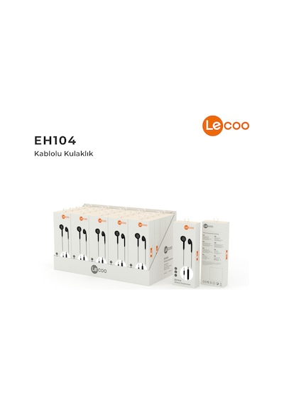Lecoo EH104 Kablolu 3.5mm Jacklı Kulak İçi Mikrofonlu Kulaklık