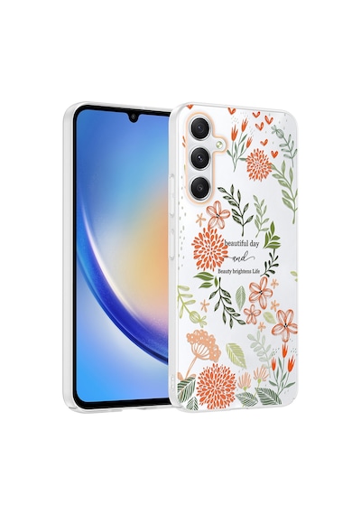 Samsung Galaxy Uyumlu A25 Kılıf Kamera Korumalı Desenli Zore Klip Kapak - Beautiful -