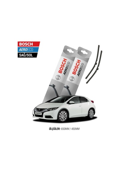 Honda Civic HB 2012 Model Bosch Aeroeco Muz Silecek Takımı