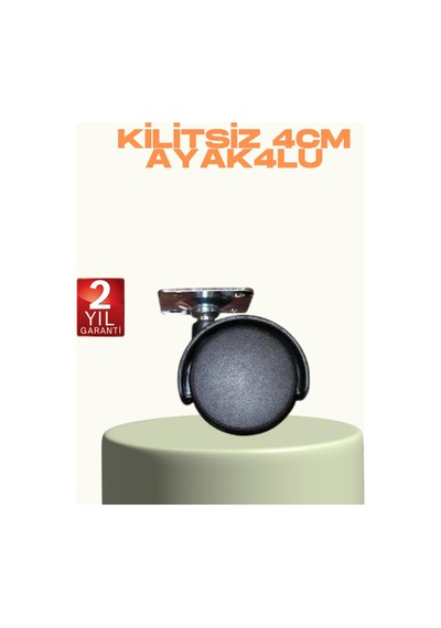 Kilitsiz Mini Tekerlek Ayak 4 Cm 4 Lü Set Kolay Montaj Çok Renkli Çok Renkli
