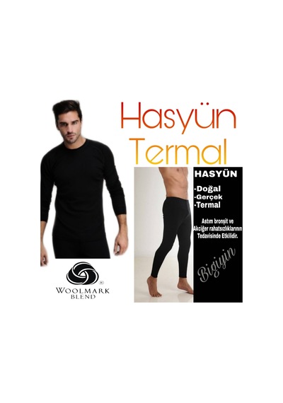 Hasyün İçlik Erkek Yün İçlik Termal İçlik Yün Takım