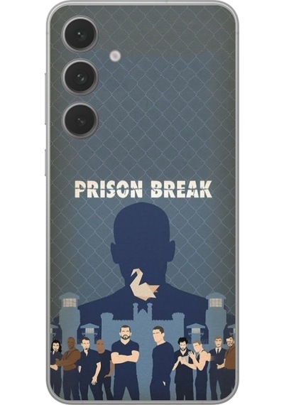 Galaxy S24+ Uyumlu Şeffaf Kılıf Prison Break Tasarımlı