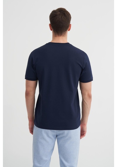 Cazador 4620 Bisiklet Yaka T-shirt Lacivert