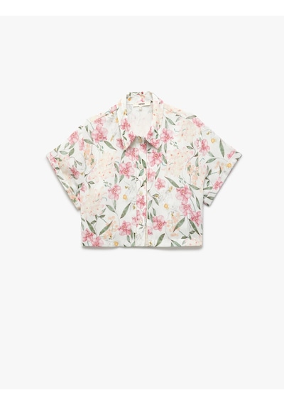 Koton Kısa Kollu Klasik Yaka Çiçekli Crop Gömlek Pembe Desenli 5sak60436uw Pembe Desenli Koton Kısa Kollu Klasik Yaka Çiçekli Crop Gömlek Pembe Desenli 5sak60436uw Pembe Desenli