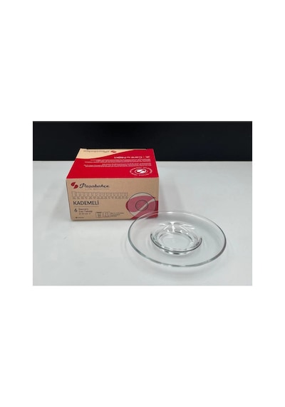 Paşabahçe Cam Çay Tabağı 13 Cm 6'lı Şeffaf