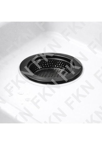 Fkn Siyah Mutfak Lavabo İçi Büyük Gider Çöp Tıkacı Seyyar Süzgeç Standart