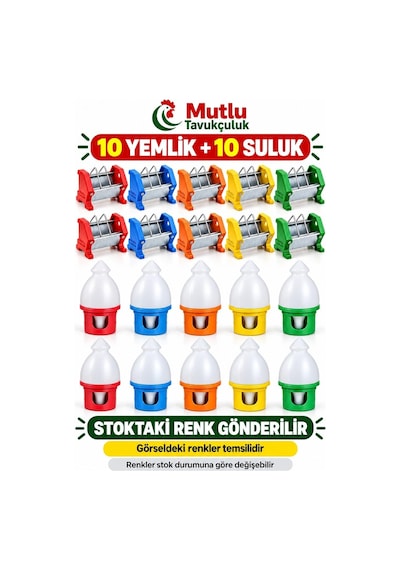 Tr Güvercin Yemlik Ve Suluk Seti 10 Adet 15 Cm Galvaniz Metal Yemlik + 10 Adet 1,5 L Plastik Suluk Toplam 20 Pa